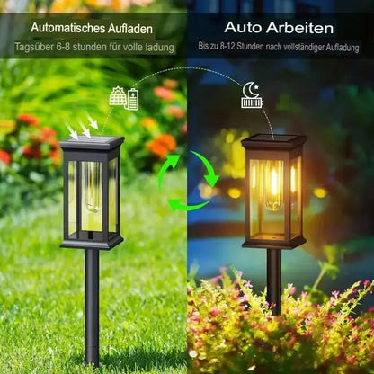 SolarGarden™ - Warmweiße Solar-Weg- und Gartendekoleuchten