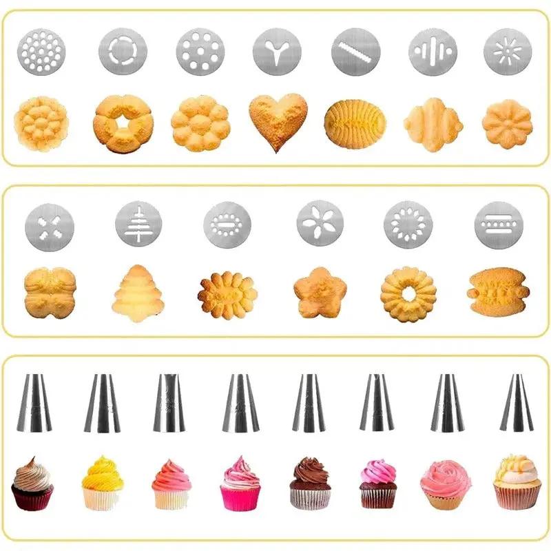 BakeJoy™ - Spritzkeks-Set aus Edelstahl für die Feiertage