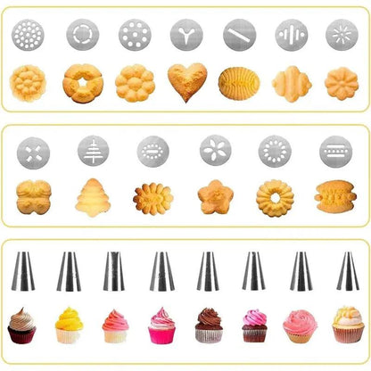 BakeJoy™ - Spritzkeks-Set aus Edelstahl für die Feiertage