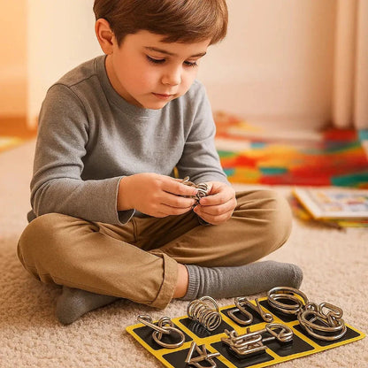 50% RABATT | BrainFlex™ - Metall-Puzzleset für kognitive Herausforderung und Spaß