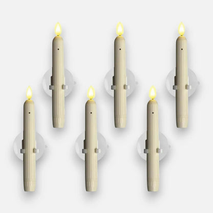 GlowHaven™ - Set mit 6 LED-Fensterkerzen mit flackernder Flamme