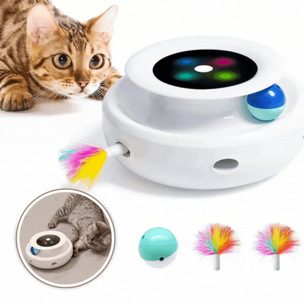 PurrPlay™ - Interaktives 2-in-1 Intelligentes Katzenspielzeug
