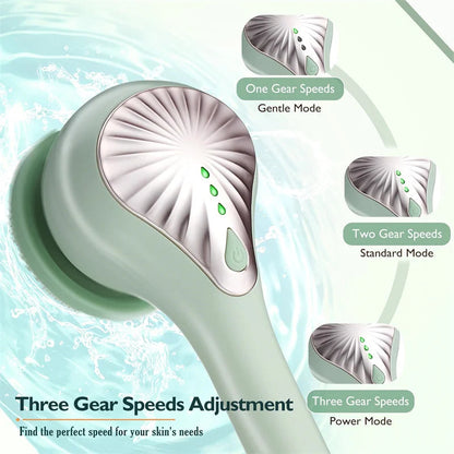 GlowEase™ Wiederaufladbare Elektrische Badbürste mit langem Griff