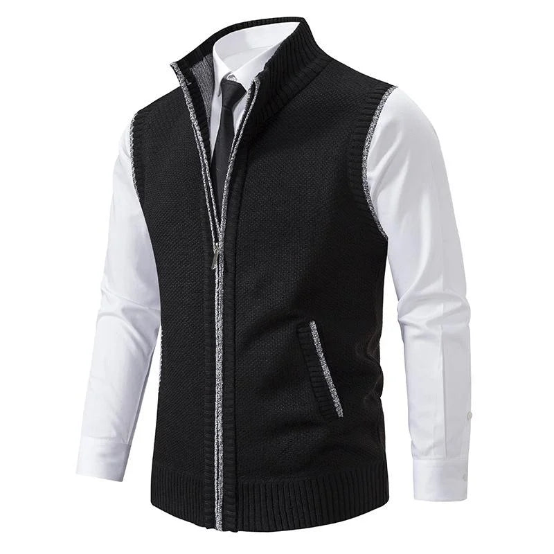 Fleecora™ – Gestrickte Armellose Fleeceweste