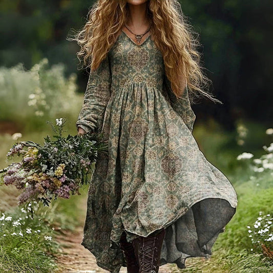 Veronica™ | Vintage-Kleid mit ethnischem Druck