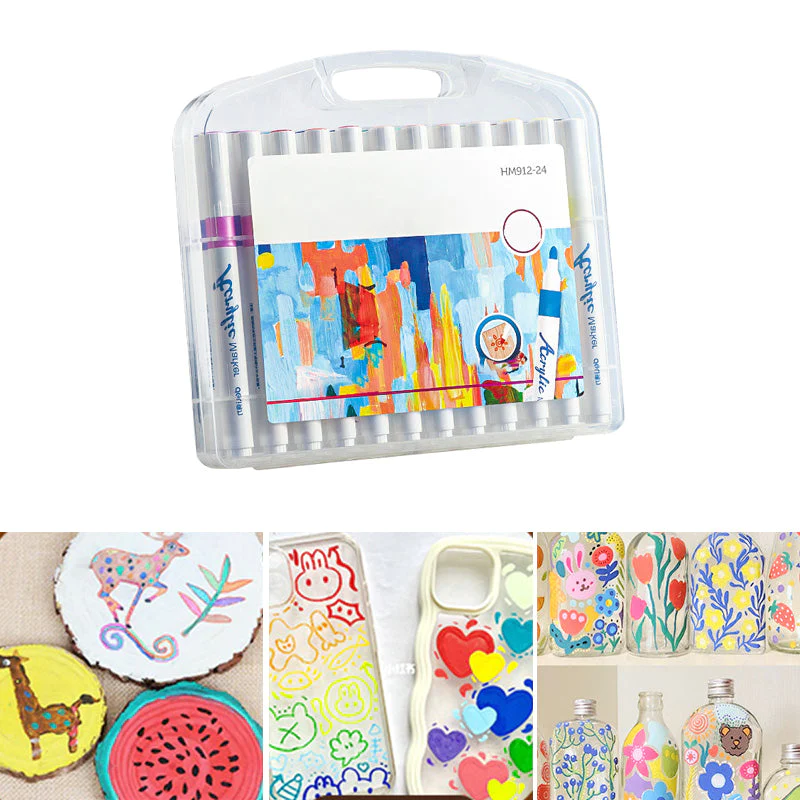 AcrylicMaster™ | 24-Farben-Acrylmarker-Set für lebendige Kunstwerke