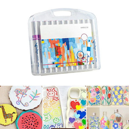 AcrylicMaster™ | 24-Farben-Acrylmarker-Set für lebendige Kunstwerke