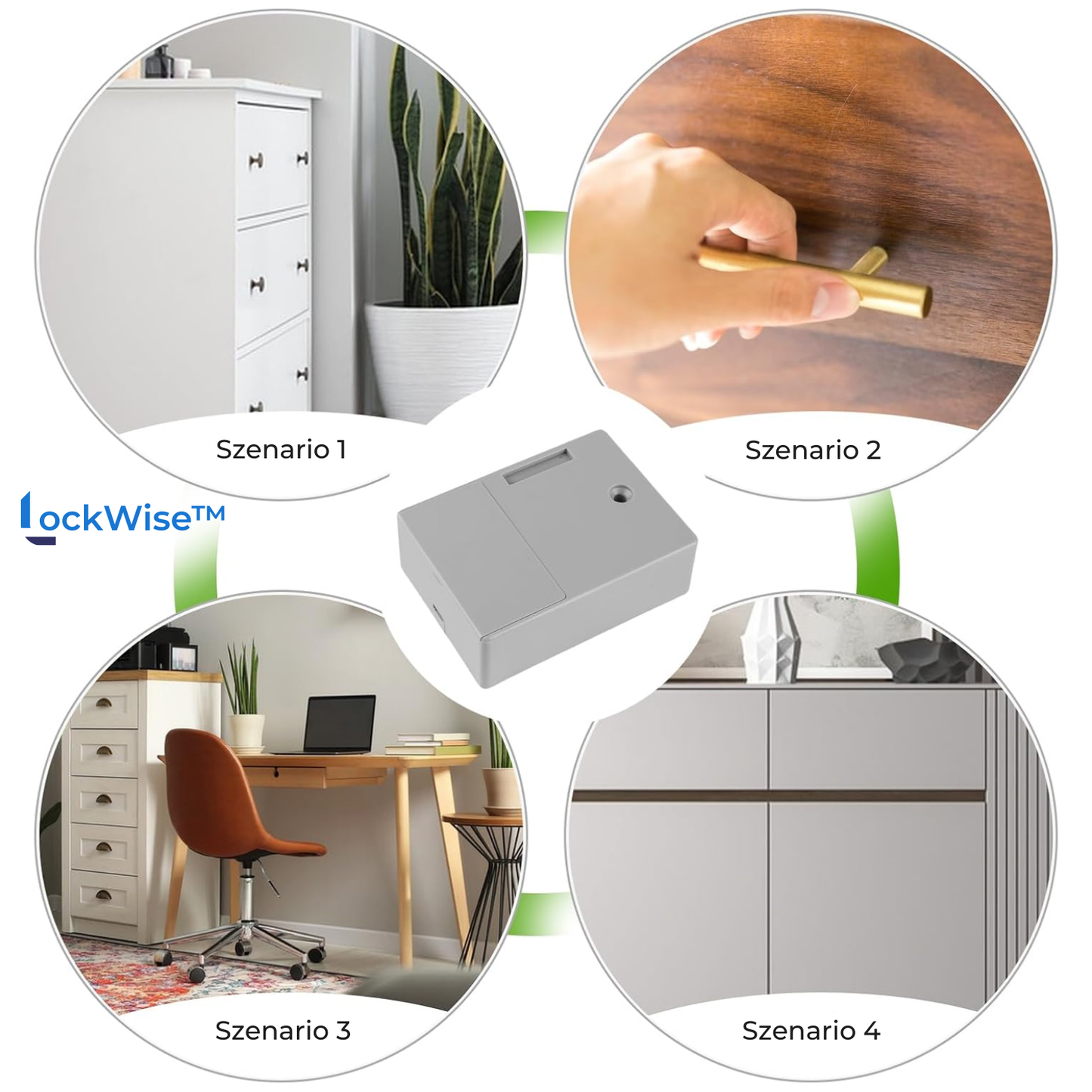 Elegantes RFID-Schrankschloss für sichere Türen und Schubladen