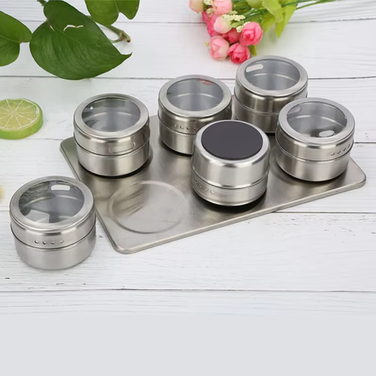Klares Glas Magnetische Kräutergläser Set für Küchenaufbewahrung