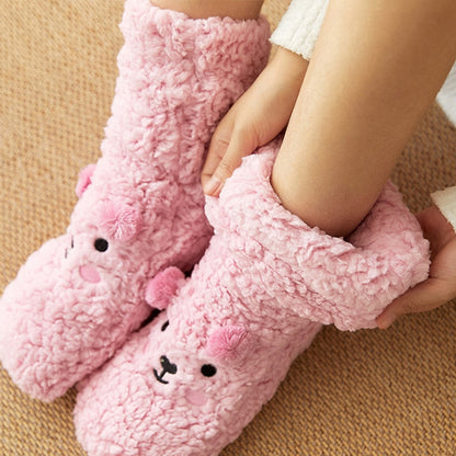 Fluffy™ | dicker Samtfleece-Bär Unisex-Socken