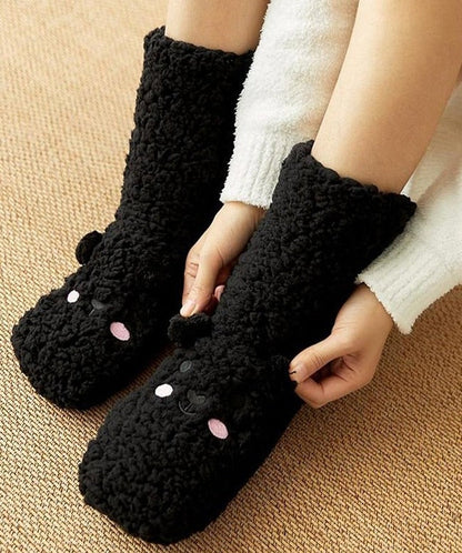 Fluffy™ | dicker Samtfleece-Bär Unisex-Socken