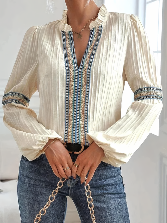 Cora™ | Elegant blouse with puff sleeves