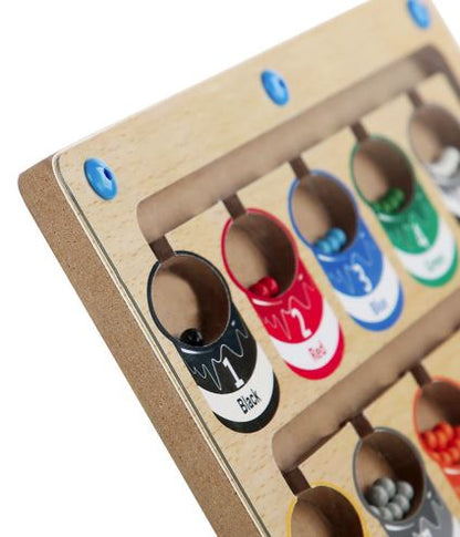 CountMag™ | Buntes magnetisches Holzperlen-Zahlenpuzzle