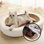 Plüsch-Katzenbett mit kratzbarer Oberfläche