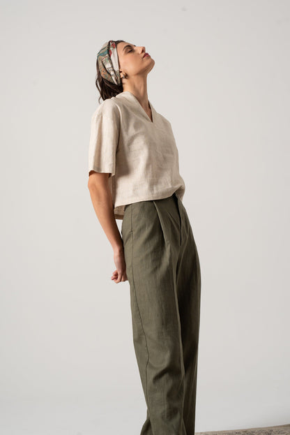 Emil™ – Leinen Top in Natur