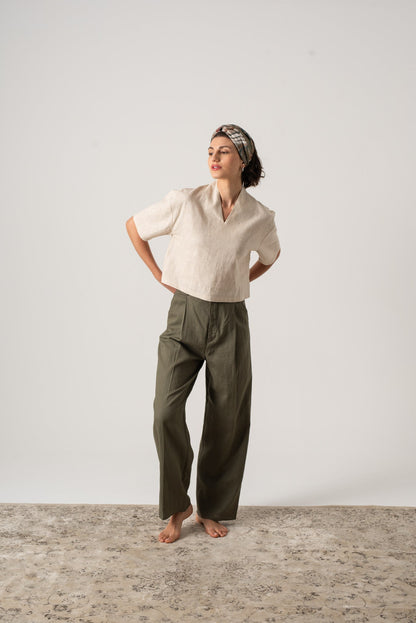 Emil™ – Leinen Top in Natur