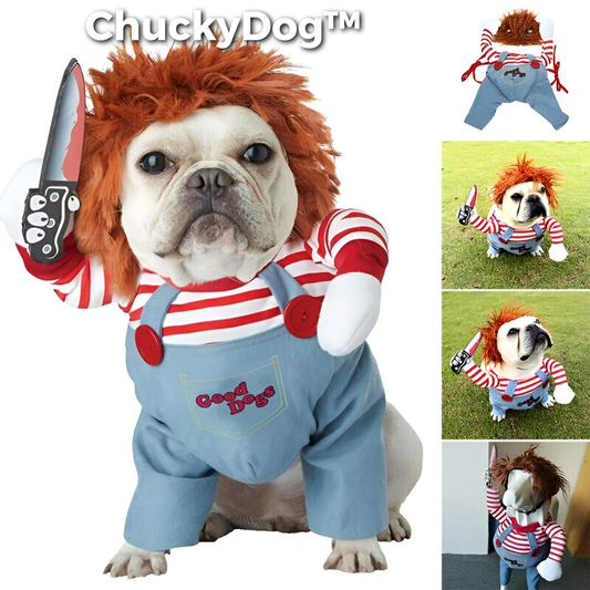 50% RABATT | ChuckyDog™ | Das Halloween-Kostüm für Ihren Hund!