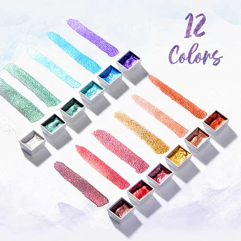 ArtisticGleam™ - Metallic-Aquarellmalerei-Set