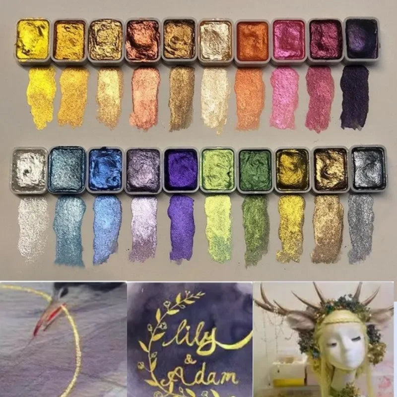 PearlScent™ - Puder-Mineral-Perlpigment Kunst-Aquarellfarbe