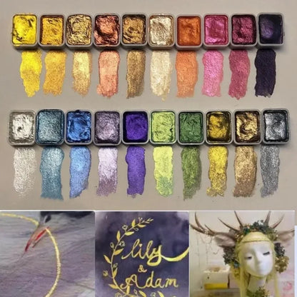 PearlScent™ - Puder-Mineral-Perlpigment Kunst-Aquarellfarbe