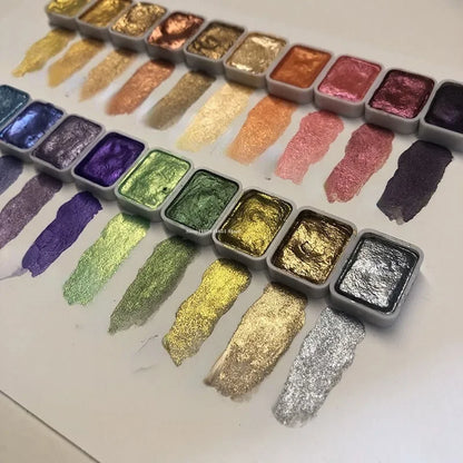 PearlScent™ - Puder-Mineral-Perlpigment Kunst-Aquarellfarbe