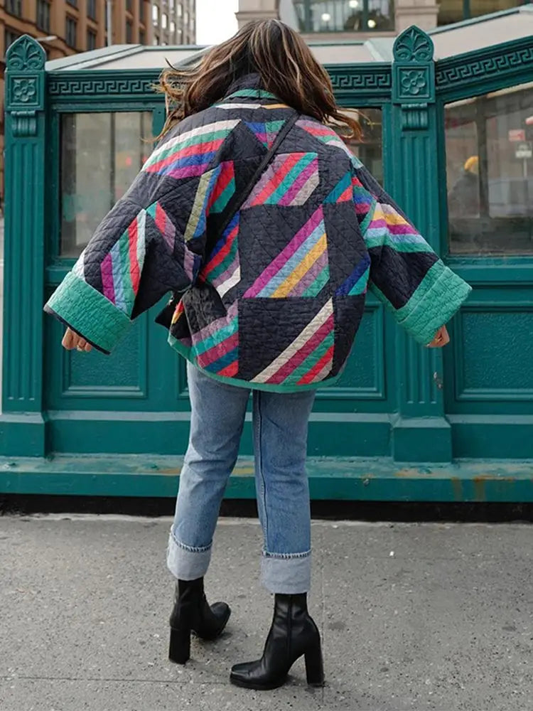 50% Rabatt | Alma™ - Mehrfarbige lockere Vintage-Jacke [Letzter Tag Rabatt]
