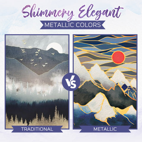 ArtisticGleam™ - Metallic-Aquarellmalerei-Set