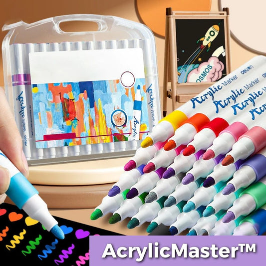 AcrylicMaster™ | 24-Farben-Acrylmarker-Set für lebendige Kunstwerke