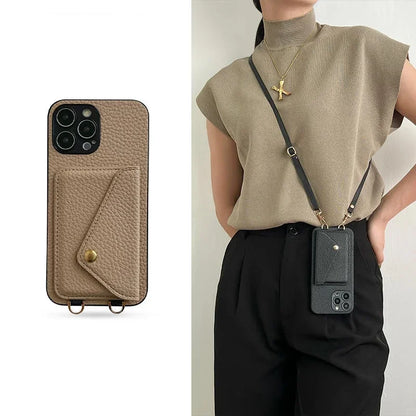 Strapo™ – Das Leder Kartenetui mit Umhängeband für dein iPhone