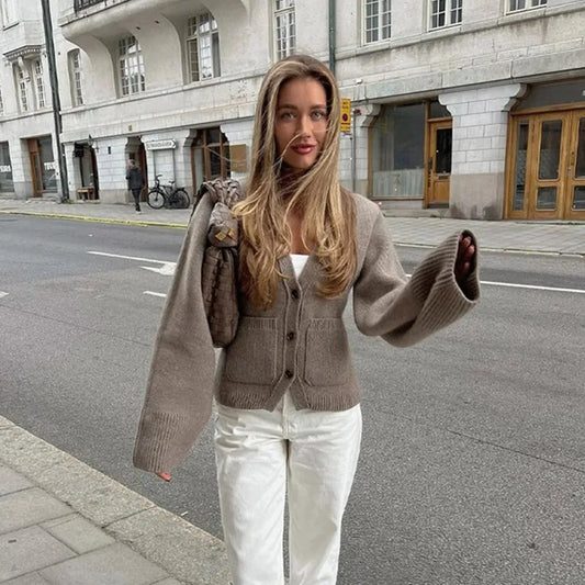 50% off | Ivania™ | Women's V-neck button-front cardigan 