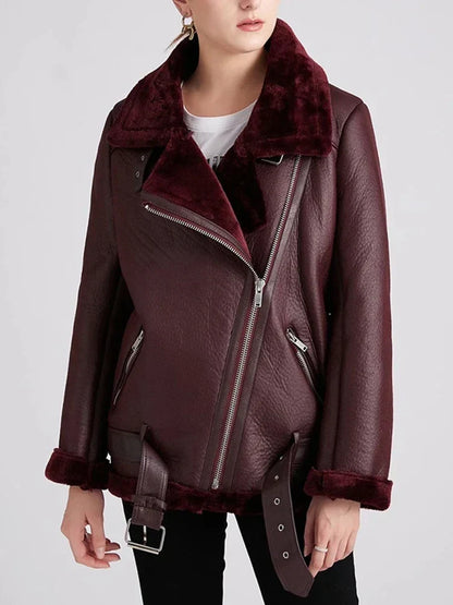 50% Rabatt | Emma™ | Jacke aus dickem Lederimitat