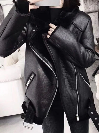 50% Rabatt | Emma™ | Jacke aus dickem Lederimitat