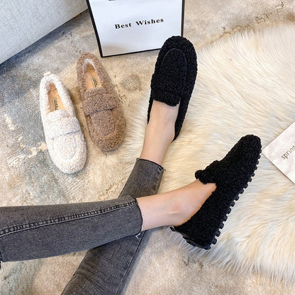 Nuvia™ | Plüsch-Flachschuhe