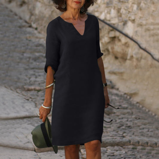 Embla™ | Elegant V-neck dress