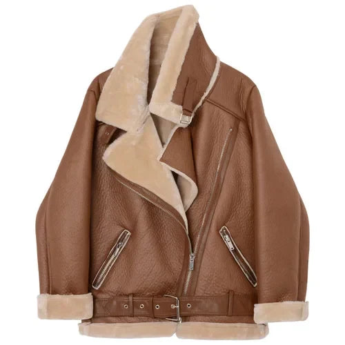 50% Rabatt | Emma™ | Jacke aus dickem Lederimitat
