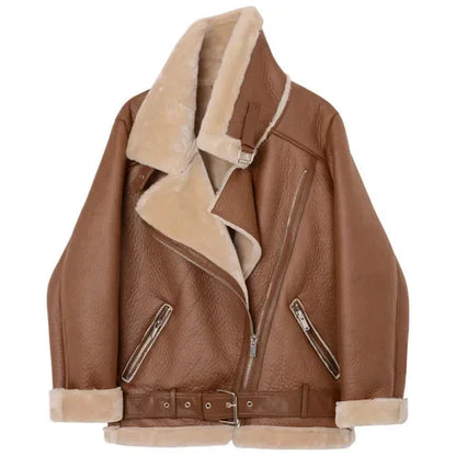 50% Rabatt | Emma™ | Jacke aus dickem Lederimitat