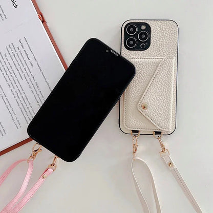 Strapo™ – Das Leder Kartenetui mit Umhängeband für dein iPhone