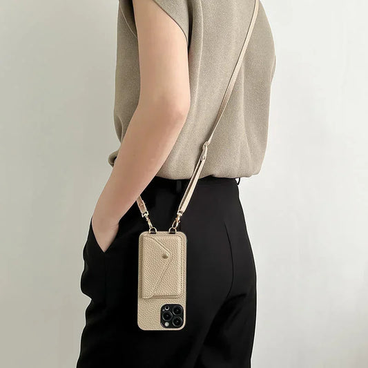 Strapo™ – Das Leder Kartenetui mit Umhängeband für dein iPhone