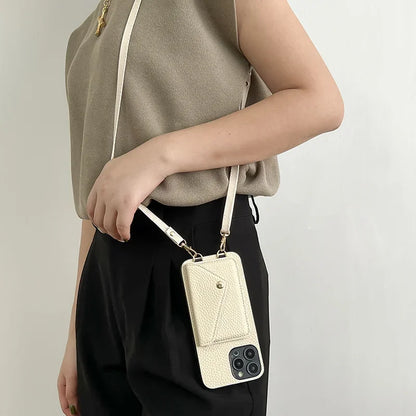 Strapo™ – Das Leder Kartenetui mit Umhängeband für dein iPhone