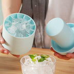 Tragbarer Silikon-Eiswürfelbereiter mit Deckel