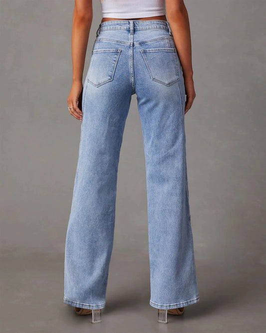 VintageFlow™ | High-waisted wide-leg jeans with a vintage look