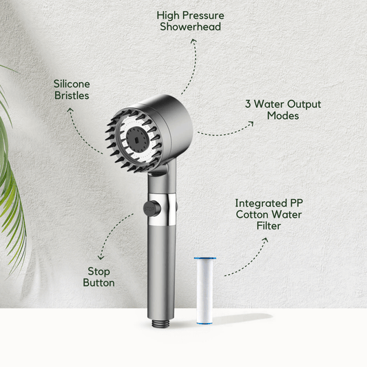 Intelligent shower head with integrated water filter system