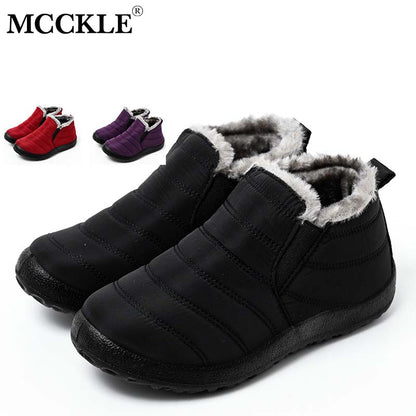 Ebeek™ Winter Weibliche Slip On Flache Freizeitschuhe Wasserdicht
