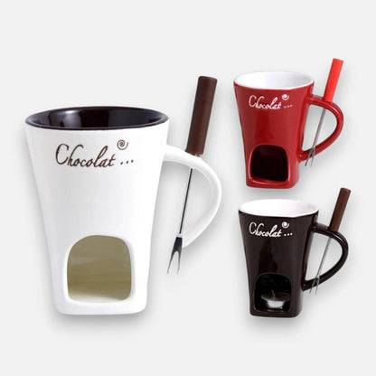 ChocoLuxe™ - Elegantes Schokoladen-Fondue-Becher-Set