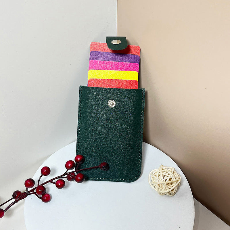 Schlanker minimalistischer Kartenhalter aus PU-Leder für Damen