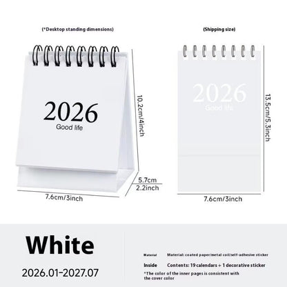 2026 Mini Tischkalender | Morandi Farbiger Stehkalender