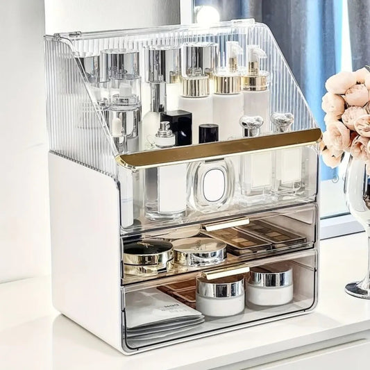 GlowEase™ - Vielseitige staubdichte Kosmetik-Organizer-Box