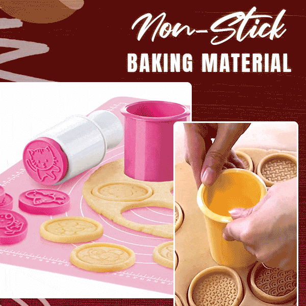 CookieArt™ - Antihaft Backstempel- und Ausstecherset für lustiges Backen