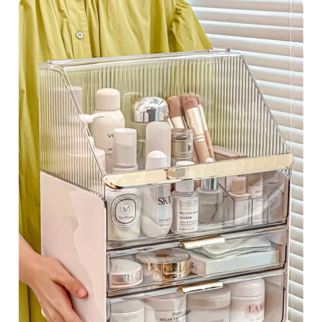 GlowEase™ - Vielseitige staubdichte Kosmetik-Organizer-Box