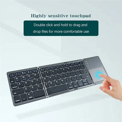 TechSwift™ - Faltbare Mini Bluetooth-Tastatur mit Touchpad für mobile Geräte